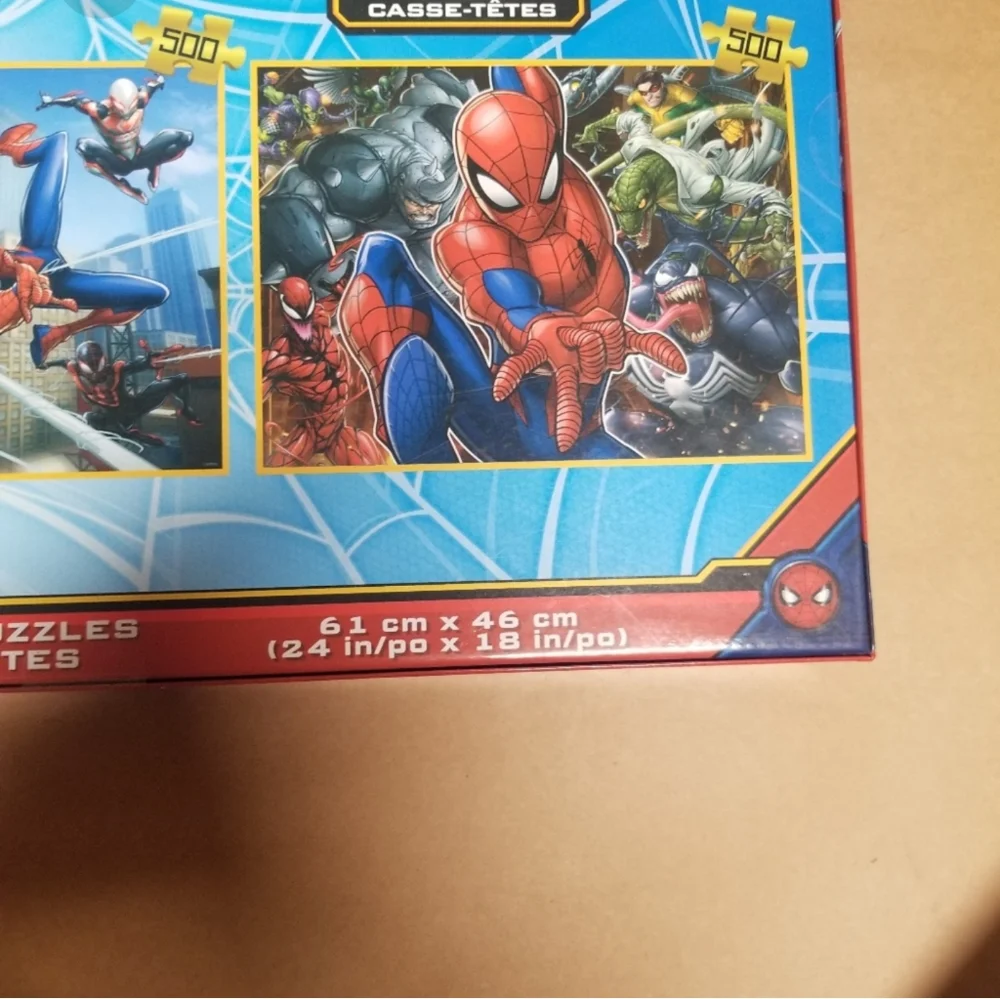 3D puzzle set 2 puzzles in one box 3b Spiderman